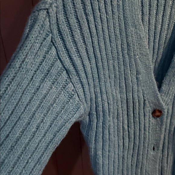 Mango Teal Button-Up Women's Cardigan - Picture 3 of 6
